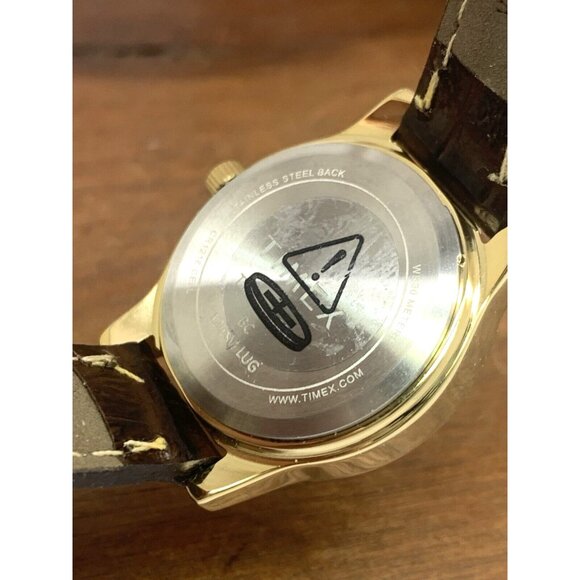 Timex Women's Watch TW2R63600 Indiglo Mother of Pearl Quartz Brown Leather 25mm - Picture 7 of 15